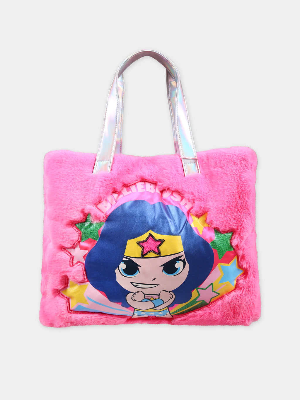 Fuchsia bag for girl with Wonder Woman